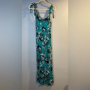 Teal maxi summer dress